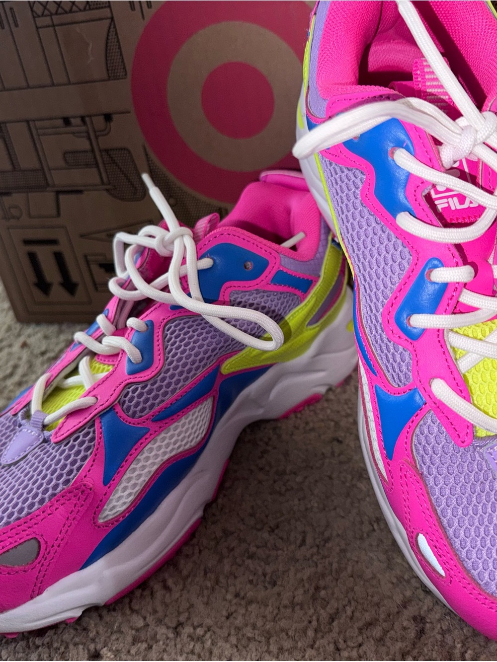 Fila Women's Hot Pink Multicolor Athletic Sneakers